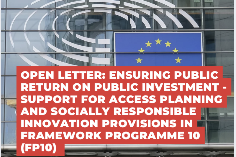 54 CSOs Call on the European Parliament to Ensure Equity in the upcoming FP10