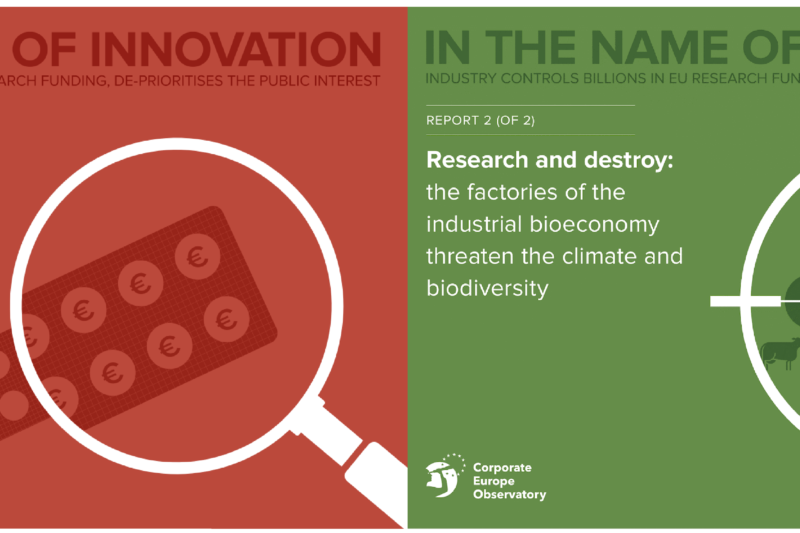 New reports ‘In the name of innovation’ show industry controls billions for EU’s health and climate research